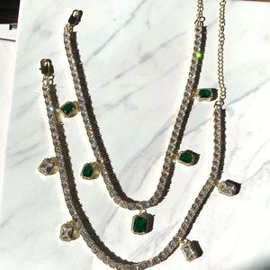 Emerald tennis choker